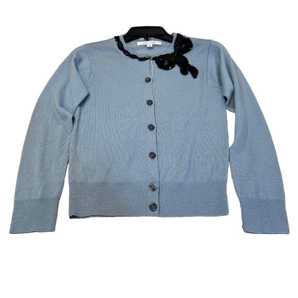 Marc Jacobs Button Down Sequin B0w Collar Sweater - Picture 3 of 9